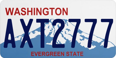 WA license plate AXT2777