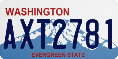 WA license plate AXT2781
