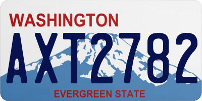 WA license plate AXT2782