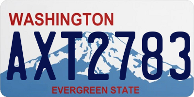 WA license plate AXT2783