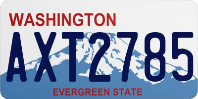 WA license plate AXT2785