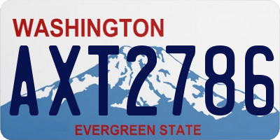 WA license plate AXT2786