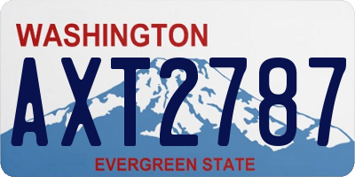 WA license plate AXT2787
