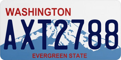 WA license plate AXT2788