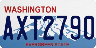 WA license plate AXT2790