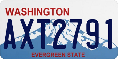 WA license plate AXT2791