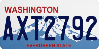 WA license plate AXT2792