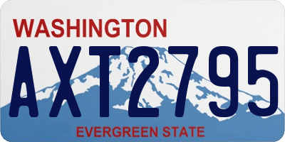 WA license plate AXT2795