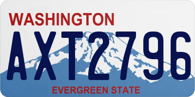 WA license plate AXT2796