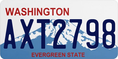 WA license plate AXT2798
