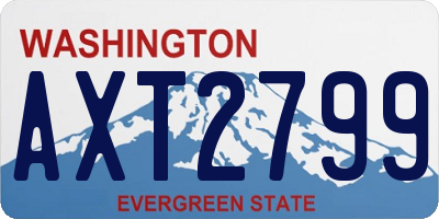 WA license plate AXT2799