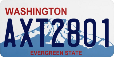 WA license plate AXT2801
