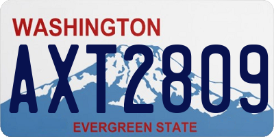 WA license plate AXT2809
