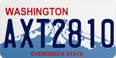 WA license plate AXT2810