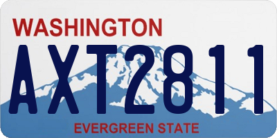 WA license plate AXT2811