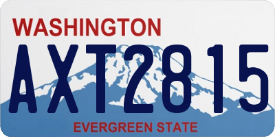 WA license plate AXT2815