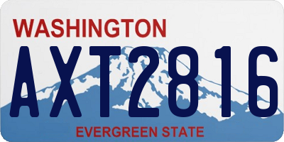 WA license plate AXT2816