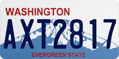 WA license plate AXT2817