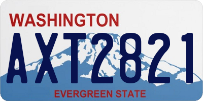 WA license plate AXT2821