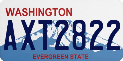 WA license plate AXT2822