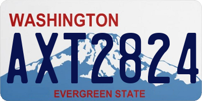 WA license plate AXT2824
