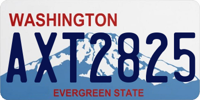 WA license plate AXT2825