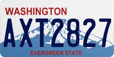WA license plate AXT2827