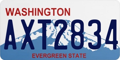 WA license plate AXT2834