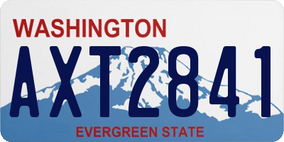WA license plate AXT2841
