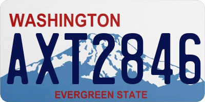 WA license plate AXT2846