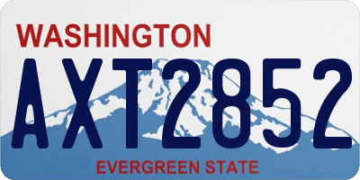 WA license plate AXT2852