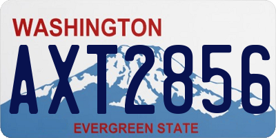WA license plate AXT2856