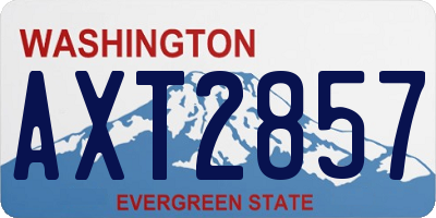 WA license plate AXT2857