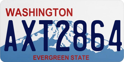 WA license plate AXT2864
