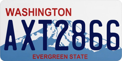 WA license plate AXT2866