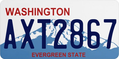 WA license plate AXT2867