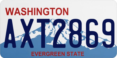 WA license plate AXT2869