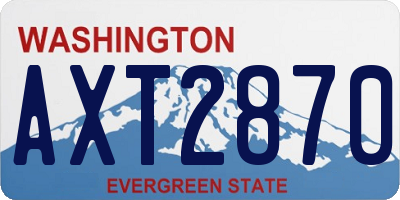 WA license plate AXT2870