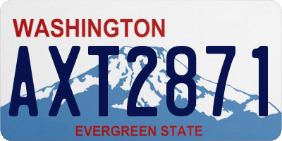 WA license plate AXT2871