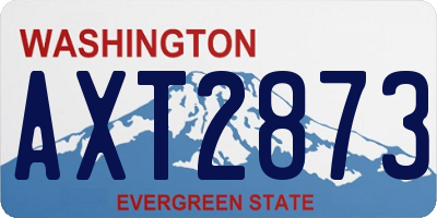 WA license plate AXT2873