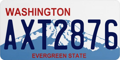 WA license plate AXT2876