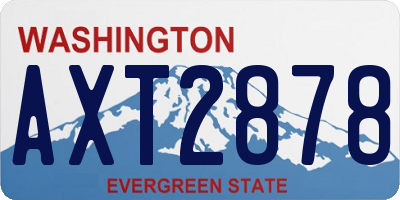 WA license plate AXT2878