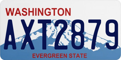 WA license plate AXT2879