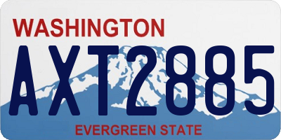 WA license plate AXT2885
