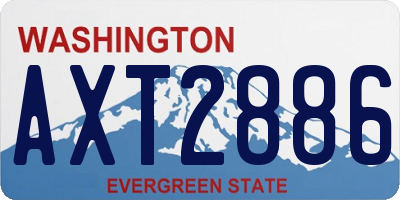 WA license plate AXT2886