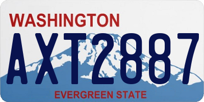 WA license plate AXT2887