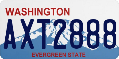 WA license plate AXT2888