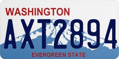 WA license plate AXT2894