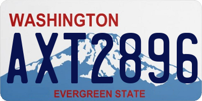 WA license plate AXT2896