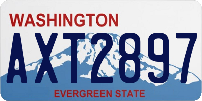 WA license plate AXT2897